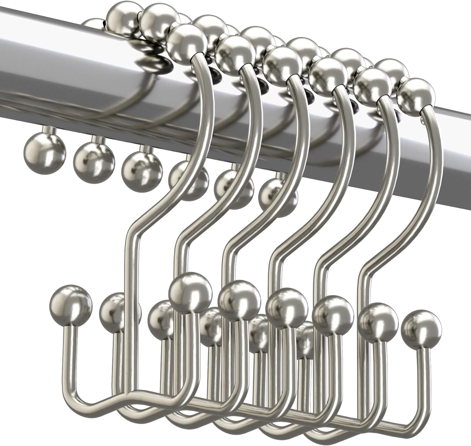 Titanker Shower Curtain Hooks - Rust Resistant